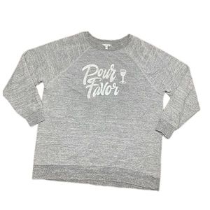 Fun Wild Fox Pour Favor Sweatshirt, Size Large